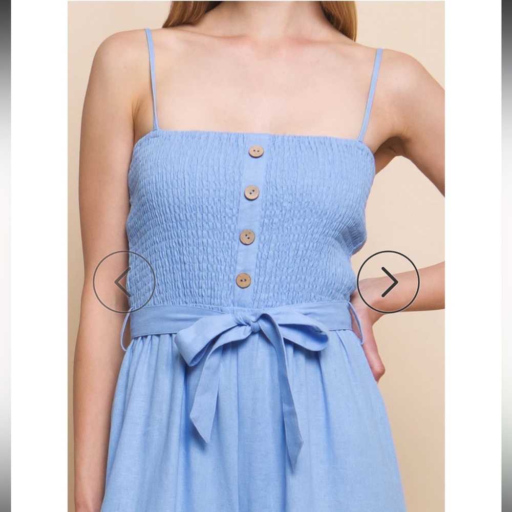 Love Tree Light Blue Jumpsuit - Picture 2 of 7